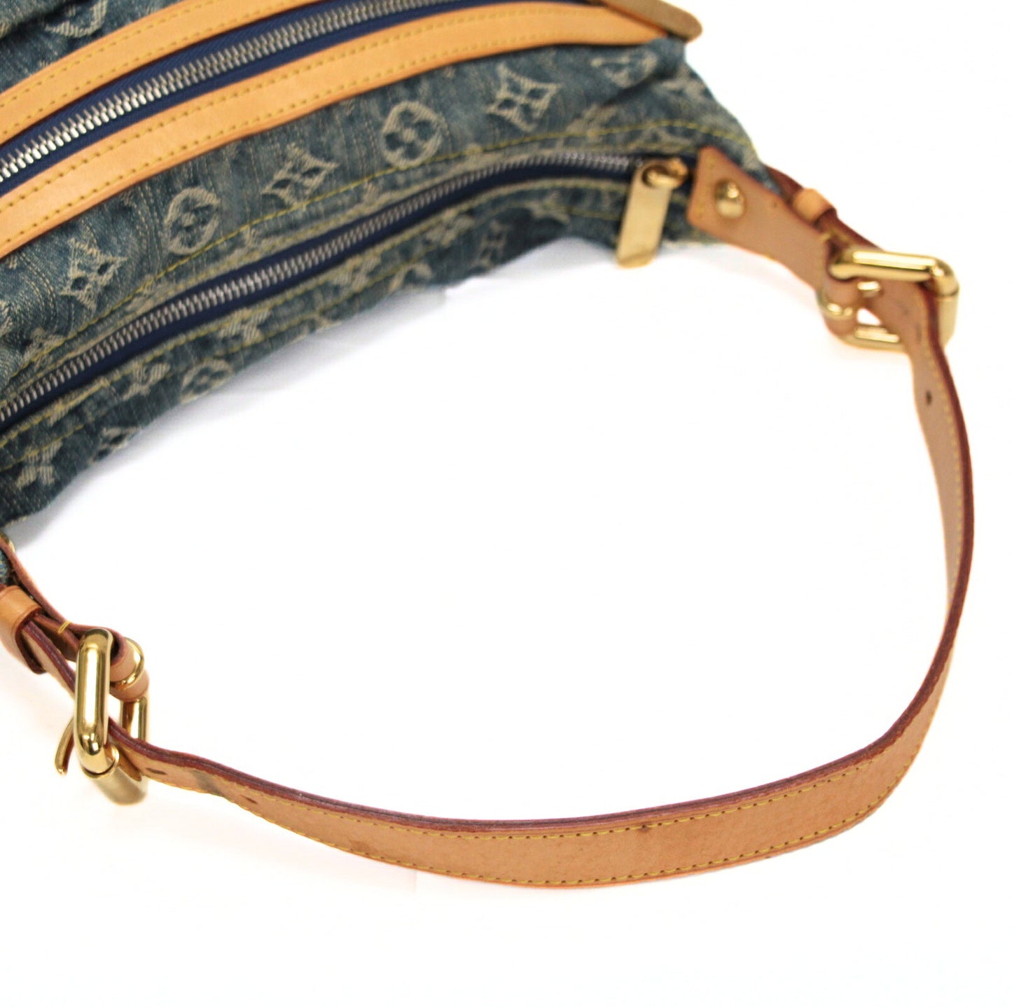 LOUIS VUITTON Monogram Denim Baggy PM Shoulder Bag Blue