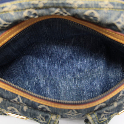 LOUIS VUITTON Monogram Denim Baggy PM Shoulder Bag Blue