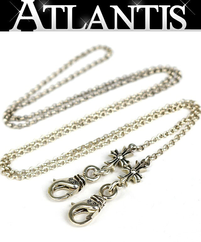 CHROME HEARTS Tiny E CH Plus Silver Necklace Size ONE SIZE