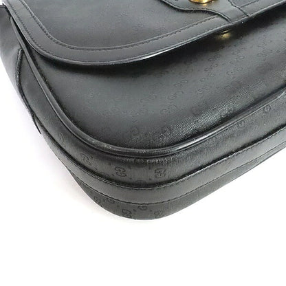 GUCCI Old Gucci Sherry Line Micro GG Bag Black Size ONE SIZE
