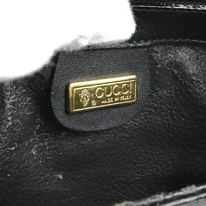 GUCCI Old Gucci Sherry Line Micro GG Bag Black Size ONE SIZE