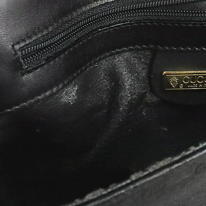 GUCCI Old Gucci Sherry Line Micro GG Bag Black Size ONE SIZE