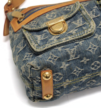 LOUIS VUITTON Monogram Denim Baggy PM Shoulder Bag Blue