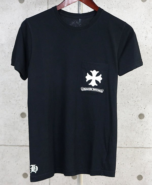 CHROME HEARTS CH Plus Circle Logo Black T-Shirt Size S
