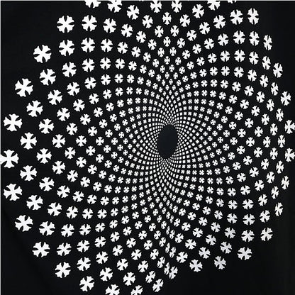 CHROME HEARTS CH Plus Circle Logo Black T-Shirt Size S