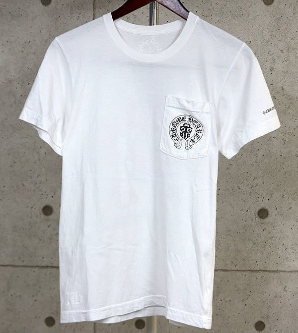 CHROME HEARTS Flag Small Cross T-Shirt White Size S