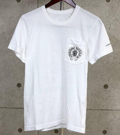CHROME HEARTS Flag Small Cross T-Shirt White Size S