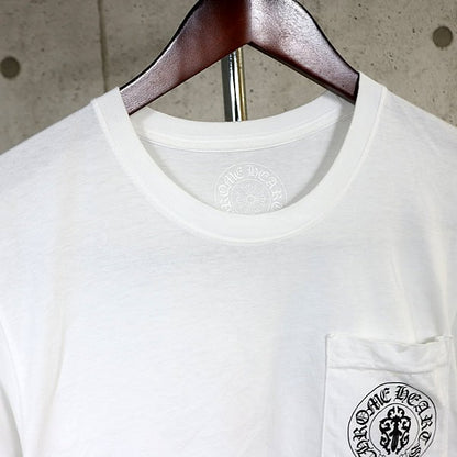 CHROME HEARTS Flag Small Cross T-Shirt White Size S