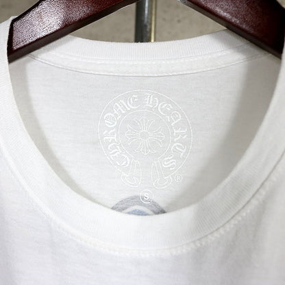CHROME HEARTS Flag Small Cross T-Shirt White Size S