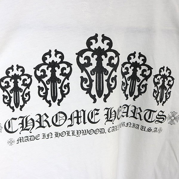 CHROME HEARTS Vine Dagger T-Shirt White Size M