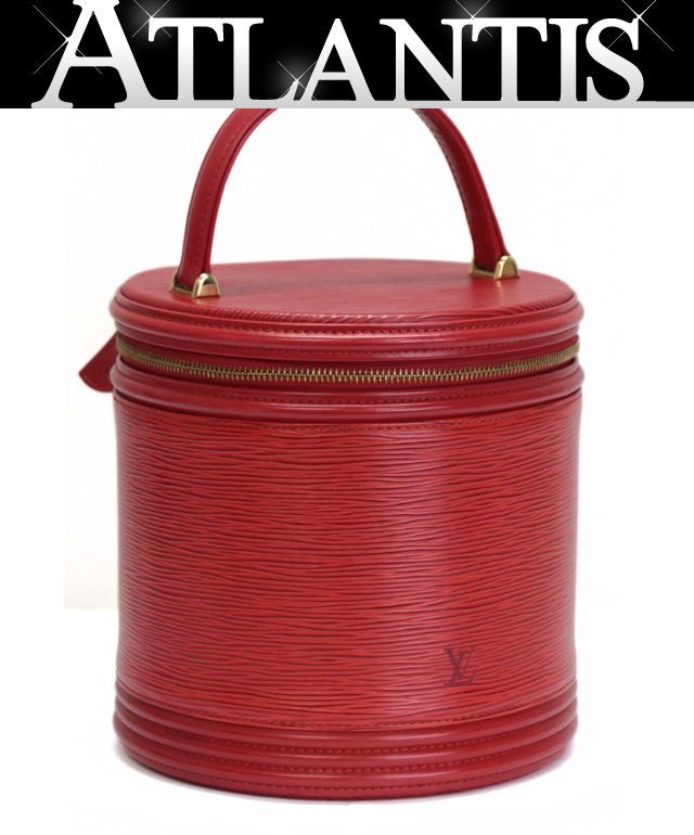 LOUIS VUITTON Cannes Vanity Epi Handbag Red Size ONE SIZE