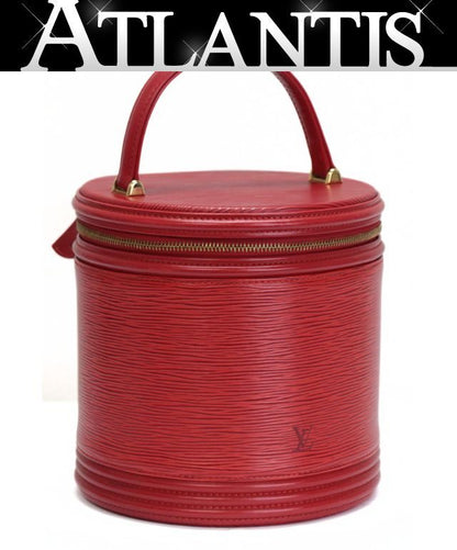 LOUIS VUITTON Cannes Vanity Epi Handbag Red Size ONE SIZE