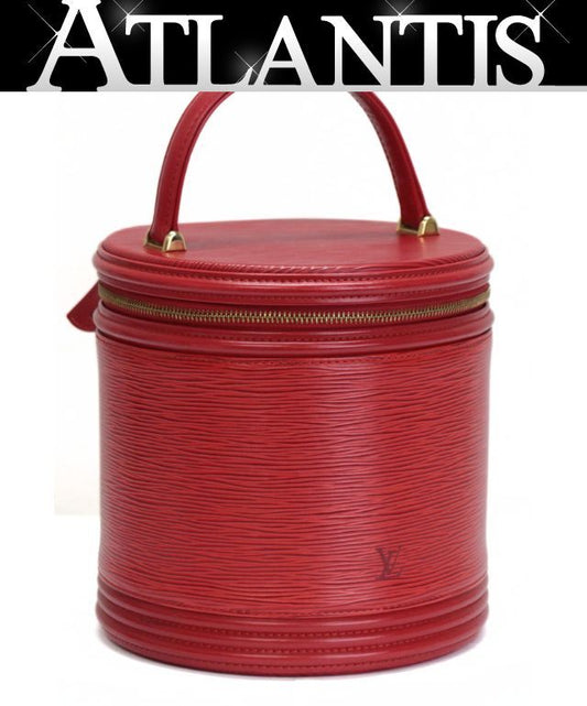 LOUIS VUITTON Cannes Vanity Epi Handbag Red Size ONE SIZE