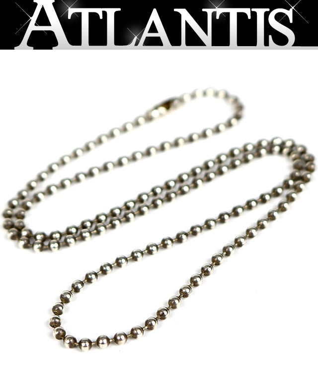 CHROME HEARTS Ball Chain Necklace Silver 925 Size ONE SIZE