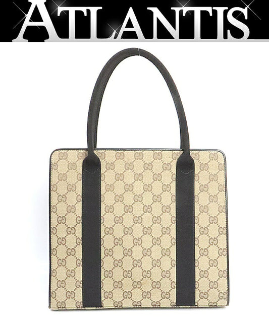 GUCCI GG Canvas Handbag Brown Size ONE SIZE