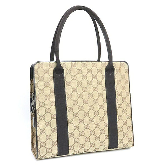 GUCCI GG Canvas Handbag Brown Size ONE SIZE