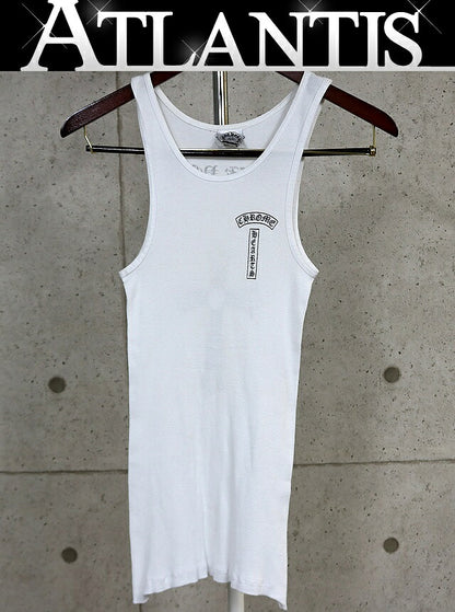 CHROME HEARTS Old Vintage T-Bar Cross Tank Top White Size S