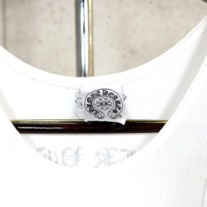 CHROME HEARTS Old Vintage T-Bar Cross Tank Top White Size S