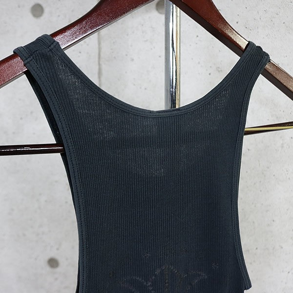 CHROME HEARTS Vintage CH Plus Cotton Tank Top Black Size S
