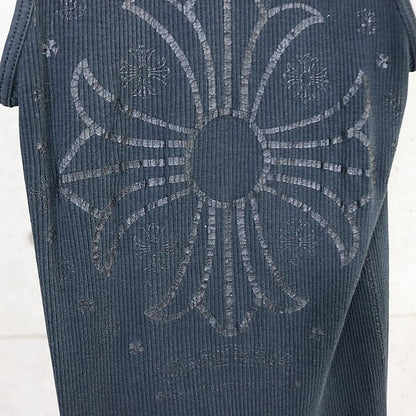 CHROME HEARTS Vintage CH Plus Cotton Tank Top Black Size S