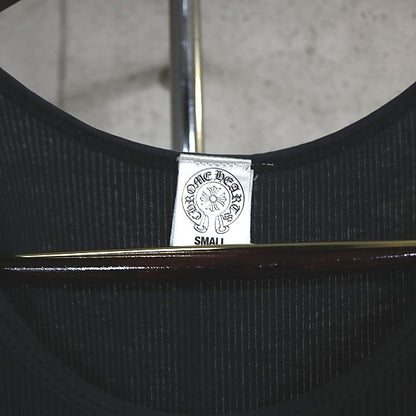 CHROME HEARTS Vintage CH Plus Cotton Tank Top Black Size S