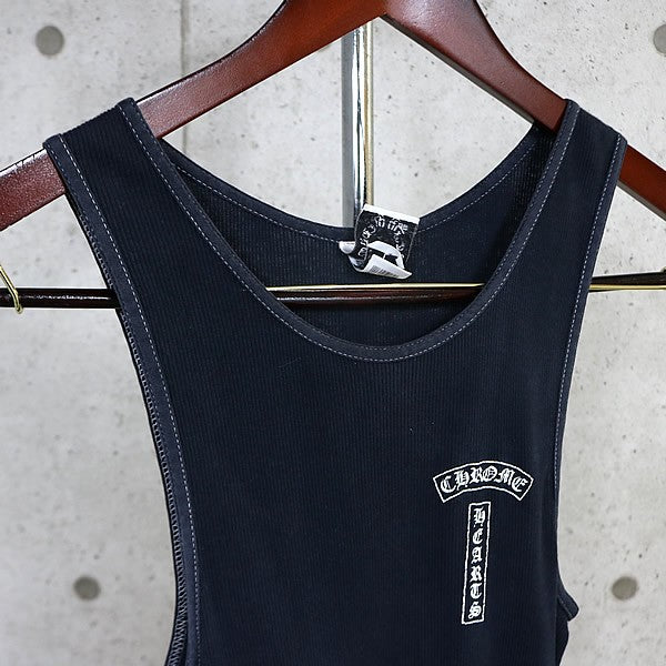 CHROME HEARTS Old Vintage Large Cross T-Bar Top Black Size L