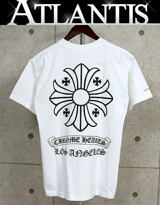 CHROME HEARTS Old Vintage CH Plus LA T-Shirt White Size M