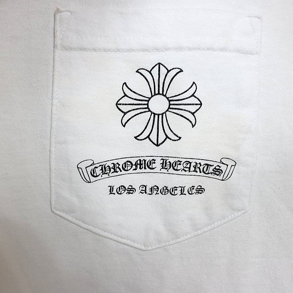CHROME HEARTS Old Vintage CH Plus LA T-Shirt White Size M