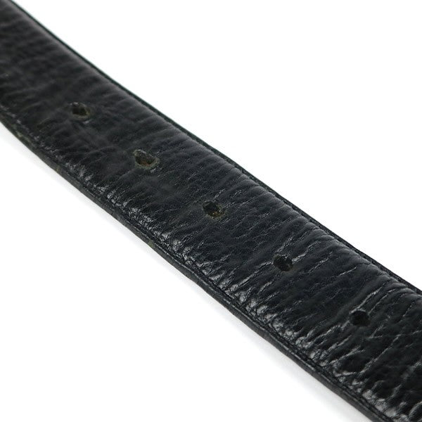 CHROME HEARTS 1.5 Leather Strap Belt Black Size 32
