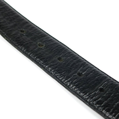 CHROME HEARTS 1.5 Leather Strap Belt Black Size 32