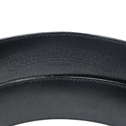 CHROME HEARTS 1.5 Leather Strap Belt Black Size 32