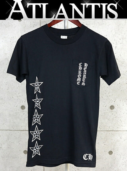 CHROME HEARTS Old Vintage T-Bar Star T-Shirt Black Size S