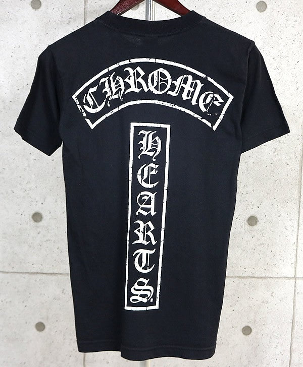CHROME HEARTS Old Vintage T-Bar Star T-Shirt Black Size S