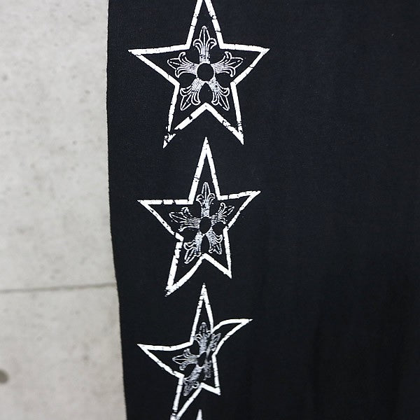 CHROME HEARTS Old Vintage T-Bar Star T-Shirt Black Size S