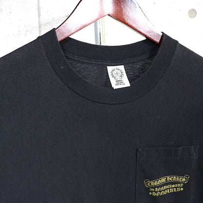 CHROME HEARTS Old Vintage Honolulu T-Shirt Black/Gold Size S