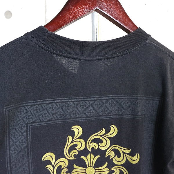 CHROME HEARTS Old Vintage Honolulu T-Shirt Black/Gold Size S