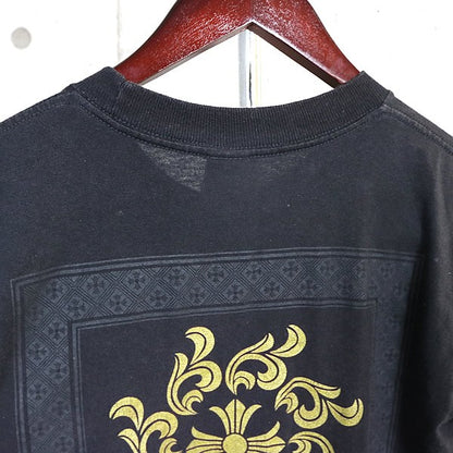 CHROME HEARTS Old Vintage Honolulu T-Shirt Black/Gold Size S