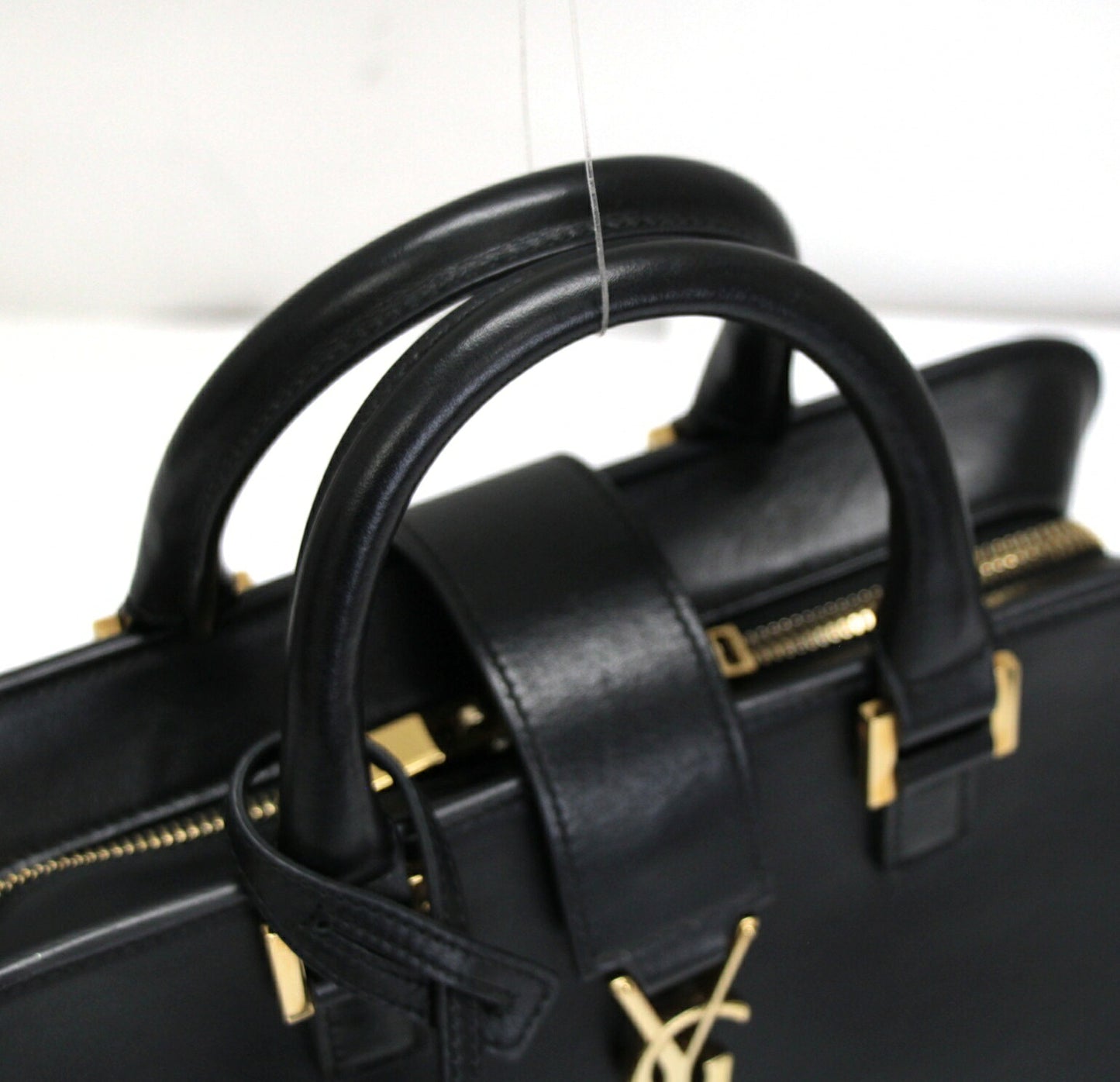 SAINT LAURENT PARIS Baby Cabas Calf Bag Black Size ONE SIZE
