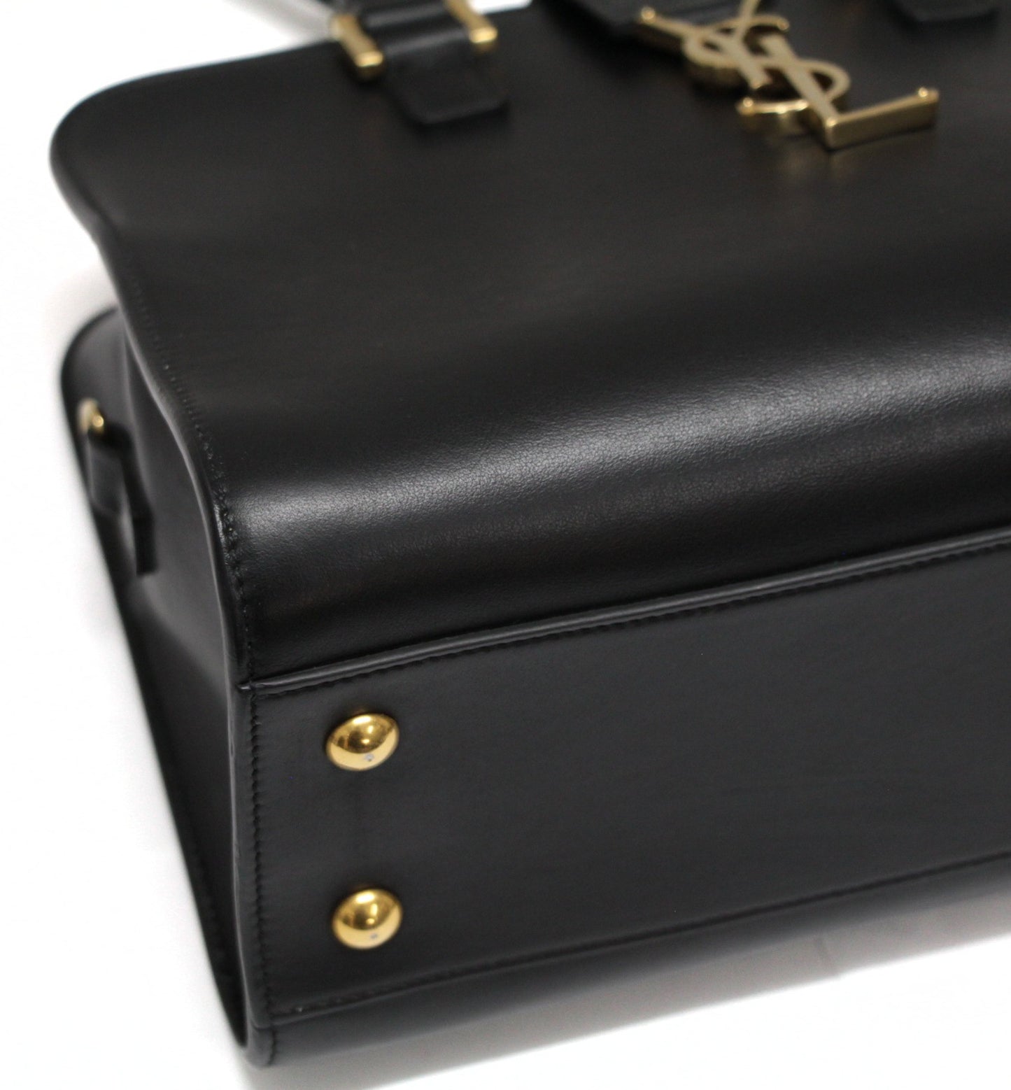 SAINT LAURENT PARIS Baby Cabas Calf Bag Black Size ONE SIZE