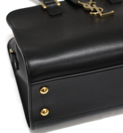 SAINT LAURENT PARIS Baby Cabas Calf Bag Black Size ONE SIZE