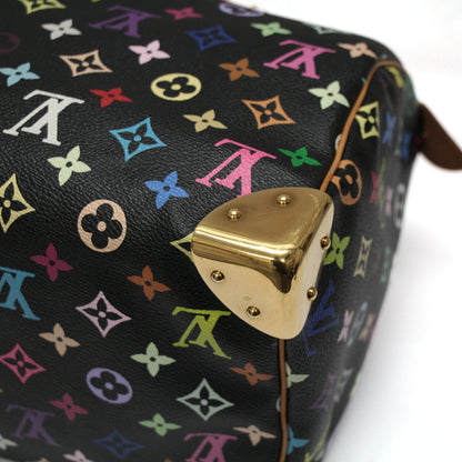 Louis Vuitton Speedy 30 Monogram Handbag Black Size ONE SIZE