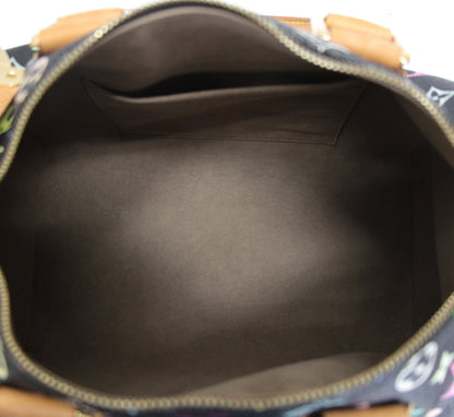 Louis Vuitton Speedy 30 Monogram Handbag Black Size ONE SIZE