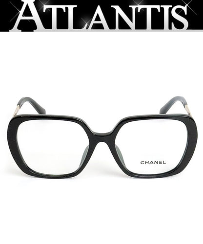 CHANEL CC Mark Heart Square Eyewear Black Gold Size ONE SIZE