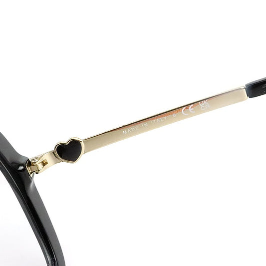 CHANEL CC Mark Heart Square Eyewear Black Gold Size ONE SIZE