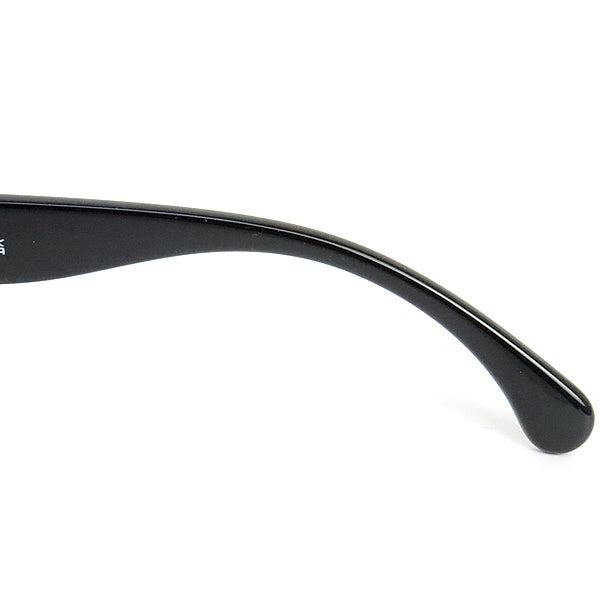 CHANEL Clear Coco Mark Sunglasses Black Plastic Size 53