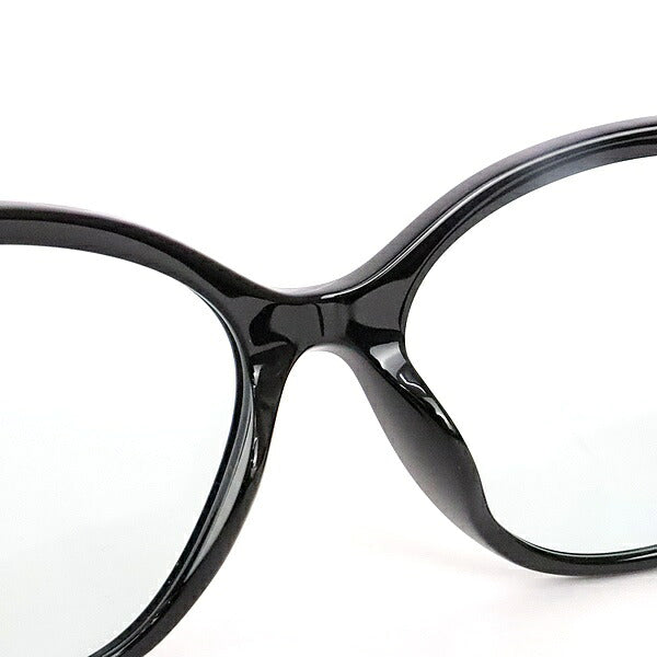 CHANEL Clear Coco Mark Sunglasses Black Plastic Size 53