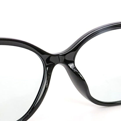 CHANEL Clear Coco Mark Sunglasses Black Plastic Size 53