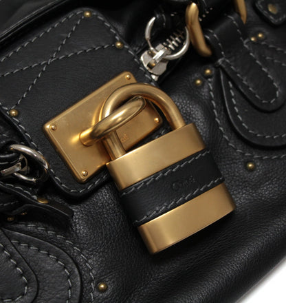 Chloe Paddington Leather Handbag Black Size ONE SIZE