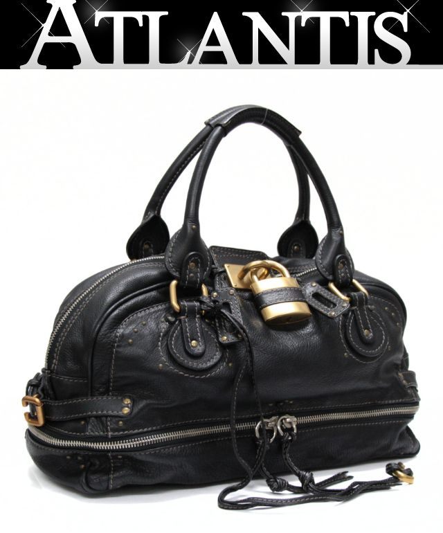 Chloe Paddington Large Leather Handbag Black Size ONE SIZE