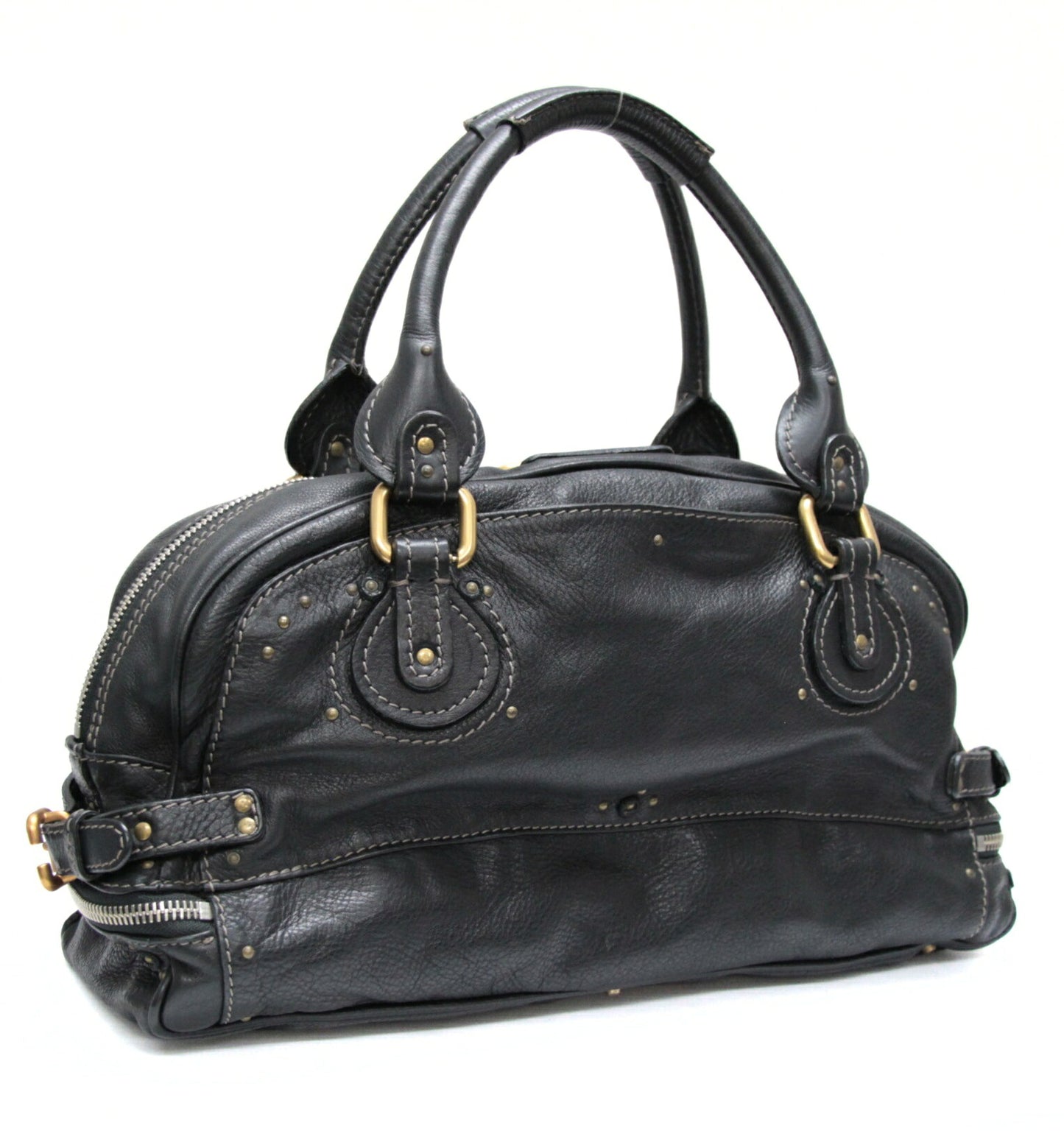 Chloe Paddington Large Leather Handbag Black Size ONE SIZE
